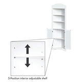 RiverRidge Ellsworth Collection Tall Corner Cabinet, White RiverRidge