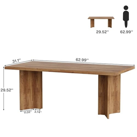 Tribesigns 10.5FT Conference Table, Large Rectangle Meeting Seminar Table for 10-12 Person, Long Wooden Business Tables (Set of 2, Walnut) Tribesigns