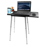 Portable Laptop Computer Stand Desk Table, Compact Foldable, Lightweight 3 lbs , Adjustable Height 19-29 inches, For Remote Work Travel Home Office School Tabletote