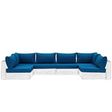 HOMREST Outdoor Replacement Cushions for Patio Furniture,Water-Repellent Sofa Cushions for 6-Seat Rattan Wicker Sectional Patio Conversation Sets,14-Piece Cushions Set for Outdoor Couch（Blue） HOMREST