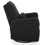 GAP babyGap Cloud Recliner with LiveSmart Evolve - Sustainable Performance Fabric, Jet Black Delta Children