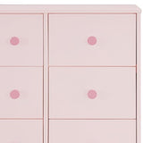 GAP babyGap Legacy 6 Drawer Dresser with Interlocking Drawers - Greenguard Gold Certified, Blush Pink/Dark Pink Delta Children