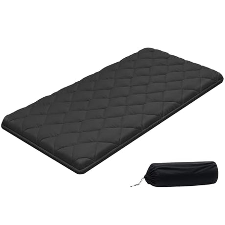 VEVOR 9-Layer Japanese Futon Mattress, 3.5" Thick Twin Tatami Mat, Foldable Roll Up Mattress for Sleeping with Storage Bag, Portable Floor Mattress for Camping Dormitory Yoga, Black VEVOR