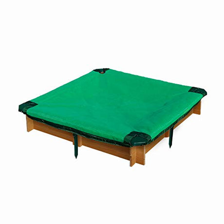 Gorilla Playsets 02-3018 Interlocking Sandbox with Cover, Wood, Square, 45.5"" W x 45.5"" D x 8"" H, Brown Gorilla Playsets