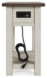 Signature Design by Ashley Bolanburg Farmhouse Chair Side End Table, Light Brown & Whitewash Signature Design by Ashley