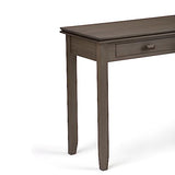 SIMPLIHOME Artisan SOLID WOOD 46 inch Wide Console Sofa Entryway Table in Farmhouse Grey with Storage, 2 Drawers, for the Living Room, Entryway and SIMPLIHOME