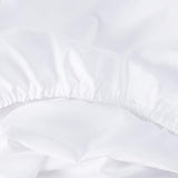 Elegance Linen Hospitality Special Treatment Construction Luxurious Ultra Soft White Single Fitted Sheet, Queen CELINE LINEN