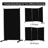 Room Divider 6FT Folding Privacy Screens, 3 Panel Partition Room Dividers w/Freestanding Design, Portable Wall Divider for Room Separtation, Fabric Room Divider Panel Sceen for Home Office Bedroom HOMSCREENER