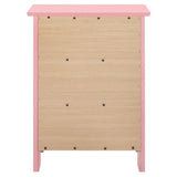 Glory Furniture Daniel 3 Drawer Nightstand in Pink Glory Furniture