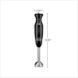 OVENTE Electric Immersion Hand Blender 300 Watt 2 Mixing Speed with Stainless Steel Blades, Powerful Portable Easy Control Grip Stick Mixer Perfect for Smoothies, Puree Baby Food & Soup, Black HS560B OVENTE