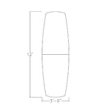 SKUTCHI DESIGNS INC. 12 Person Modular Conference Table with Matte Black Bases | Arc Boat | Harmony Series | 12' Table | Driftwood SKUTCHI DESIGNS INC.