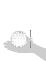 iDesign Rain Stainless Steel Drink Coasters with Holder for Home Counters, Kitchen, Dining Room, Living Room, Patio, Coffee Table, Set of 6, Clear InterDesign