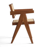 Klarel Chandigarh Armchair Chair, Traditional Teak Klarel