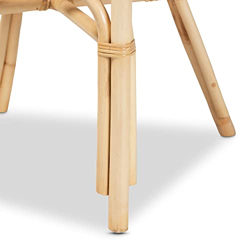 Baxton Studio Kaka Natural Rattan Dining Chair Baxton Studio