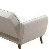 Novogratz Tallulah Memory Foam Futon Couch Bed, Futon Sofa Bed - Ivory Boucle Novogratz