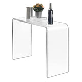 NEJHC Acrylic Console Table, 37.5” L Thick Modern Entryway Table for Hallway, Living Room, Clear Acrylic Desk, 37.5” W x 29.25” H x 15.25” D, 220LBS Weight Capacity NEJHC