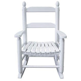 Rockingrocker - K079WT Durable White Child’s Wooden Rocking Chair/Porch Rocker - Indoor or Outdoor - Suitable for 3-7 Years Old Rockingrocker
