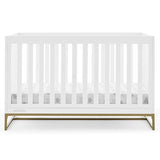 Delta Children Jade 4-in-1 Convertible Crib - Greenguard Gold Certified, Bianca White/Bronze Delta Children