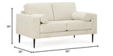 Signature Design by Ashley Hazela Contemporary Loveseat with 2 Bolster Pillows, Beige Signature Design by Ashley