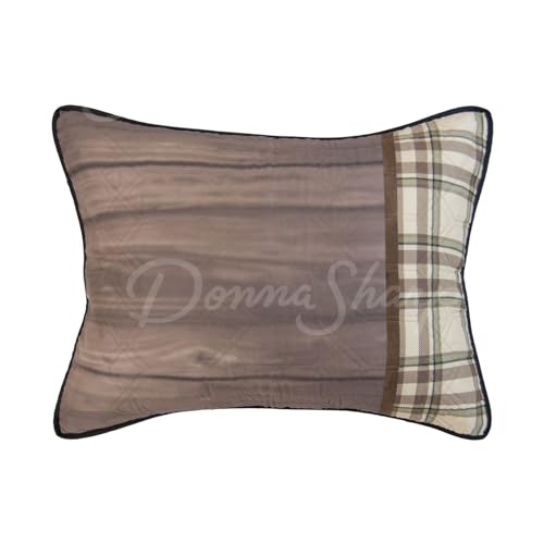 Donna Sharp Wildwood Lodge Polyester Quilt Bedding Set - 3-Piece Queen Size Quilt Set - Includes 90" x 90" Quilt and 20" x 36" Pillow Shams - Machine Washable Donna Sharp