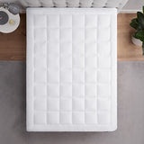 Serta ComfortSure Twin Mattress Cover, Fitted Pillow Top Mattress Pad, Super Soft and Breathable Quilted Cotton Protector with 18" Elastic Deep Pockets for Secure Fit, White Serta