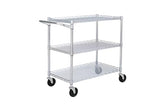 Seville Classics UltraDurable NSF Commercial Heavy Duty Metal Rolling Utility Cart, w/ Steel Shelves, Handle Bar for Restaurant, Garage, Warehouse, Kitchen, Office, Top Shelf (36"W x 18"D) Seville Classics