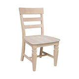 International Concepts Java Chair with Solid Wood Seat, Unfinished IC International Concepts