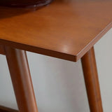 Linon Melissa Mid-Century Modern Walnut Console Table Linon