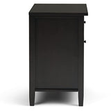 SIMPLIHOME Warm Shaker SOLID WOOD 24 Inch Wide Transitional Bedside Nightstand Table in Hickory Brown, For the Living Room and Bedroom SIMPLIHOME