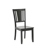 East West Furniture DUC-BLK-W Dudley Dining Room Chairs - Slat Back Solid Wood Seat Chairs, Set of 2, Black East West Furniture