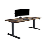 Vari Classic Electric Standing Desk - VariDesk Height Adjustable Sit/Stand Desk - Dual Motor with Memory Presets, Stable T-Style Legs - Gaming or Home Office Workstation - 72”x30”, Reclaimed Wood Vari