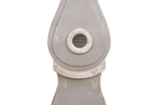 Creative Co-Op Distressed Grey Wood Grandfather Style Wall Clock Creative Co-Op