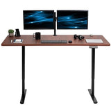 VIVO Electric 71 x 30 in Dual Motor Standing Desk, Memory Height Adjustment, E2B Series, Dark Walnut Top Black Frame, DESK-KIT-E2B7D VIVO
