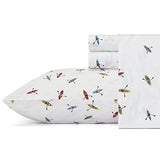 Eddie Bauer - Twin Sheet Set, Cotton Percale Bed Sheets, Crisp & Cool Home Decor, Dorm Room Essentials (Kayaks White, Twin) Eddie Bauer