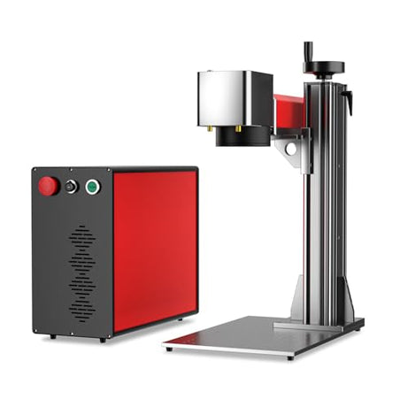 OMTech 30W MOPA Fiber Laser Marking Machine with LightBurn and Rotary Axis, Fiber Laser Engraver with 7"x7" Work Area for Color Marking, JPT Laser Etching Machine for Metal Jewelry Aluminum Steel More OMTech