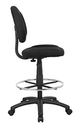 Boss Office Products Ergonomic Works Drafting Chair without Arms in Black Boss Office Products