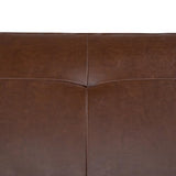 Brown Faux Leather Sofa Bed with Full Size Futon Frame, Convertible Reclining Couch with Tufted Backrest, Compact Sleeper Loveseat for Living Room, Guest Room, or Office – 64.6” (PU Leather, Brown) LIMNGZMEENN