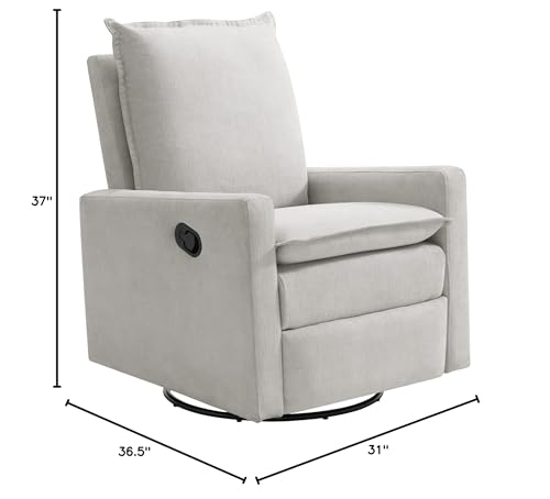 Oxford Baby Uptown Upholstered Swivel Glider & Recliner Nursery Chair, Sand Oxford Baby