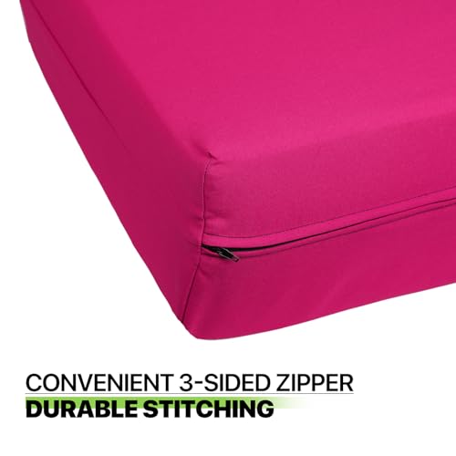 Magshion Futon Cover Slipcover Armless Sofa Cover Furniture Protector Without Armrests Slipcover Soft with Elastic Bottom Queen Size 60"x80"x6" Hot Pink Magshion