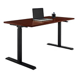 Realspace® Magellan 60" W Pneumatic Height-Adjustable Standing Desk, Cherry Realspace
