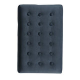 Homepop Home Decor | Upholstered Tufted Velvet Ottoman Bench | Ottoman Bench for Living Room & Bedroom, Blue, 24 x 16 x 17-1/2 inches high HomePop