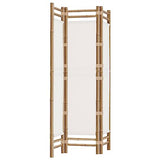 Gecheer Bamboo and Canvas Room Divider, 3-Panel Folding Screen for Space Partition, 47.2 Inches, Premium Material, Adjustable Height, Easy Installation for Home, Office, and Decorative Use Gecheer