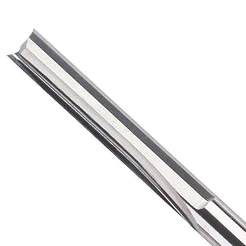 Yakamoz 10 Pack 1/8" Shank Double Flute Straight Bits CNC Router End Mill Set Flush Trim Slot Cutting Bit Milling Cutter for Wood MDF PCB YAKAMOZ