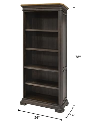 Martin Furniture Executive Open Bookcase, Fully Assembled, Brown Martin Furniture