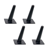 Generic Set of 4 Metal Oblique Tapered Matte Black Furniture Legs,DIY Replacement Sofa Couch Chair Legs,Coffee Table Legs,TV/Bathroom Cabinet Legs,10-72cm,with Screws (25cm/9.8in) (Black 17cm/6.7in) WoodArtSupply