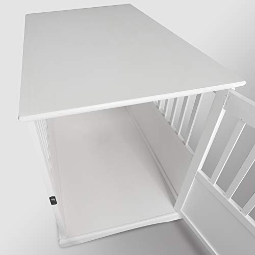 Casual Home Wooden Large Pet Crate, End Table, White 36.50" x 24.00" x 29.25" Casual Home