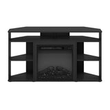 Pemberly Row Corner TV Stand with Fireplace for TV up to 55 Inches Americano Pemberly Row