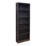BOWERY HILL Traditional 84" Tall 6-Shelf Wood Bookcase in Espresso BOWERY HILL