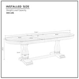94.06" Extendable Dining Table for 6 8 10, Oval Solid Wood Large Long Kitchen Dining Room Table, Mid Century Modern Farmhouse Dinette Tables for Eating Dinner, Black Brown SCANORDIC