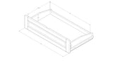 Jerry Sales FutonX Rustic Walnut Frame and Mattress Set with Choice to add Drawers, 8 Inch Innerspring Futon Sofa Bed Full Size Wood (Kodiak Bear Matt, Frame and Drawers) Jerry Sales
